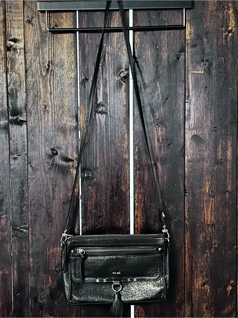 The Sak Black Crossbody Bag with Tassel